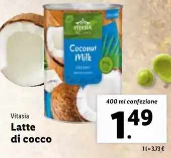 Lidl Vitasia Latte di cocco 400 ml offerta