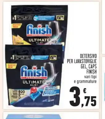 Conad Detersivo Per Lavastoviglie Gel, Caps Finish vari tipi e grammature offerta