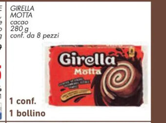 Conad Girella Motta cacao 280 g. conf. da 8 pezzi 1 conf. 1 bollino offerta