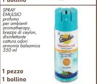 Conad Spray Emulsio profumo per ambienti aromatherapy brezza di ceylon, disinfettante cattura adori armonia balsamico 350 ml 1pezzo offerta