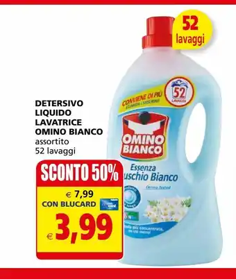 Detersivo liquido lavatrice omino bianco