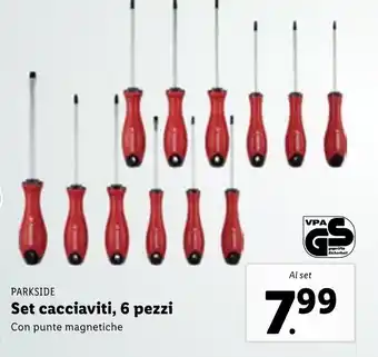 Lidl Parkside Set cacciaviti, 6 pezzi offerta
