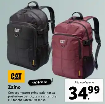 Lidl CAT Zaino 47x33x33 cm offerta