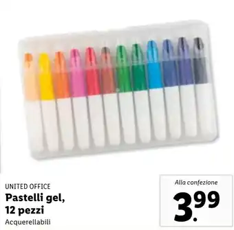 Lidl United Office Pastelli gel, 12 pezzi offerta