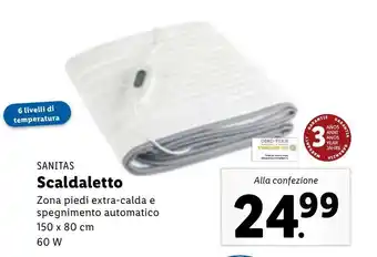 Lidl Sanitas Scaldaletto 150 x 80 cm offerta