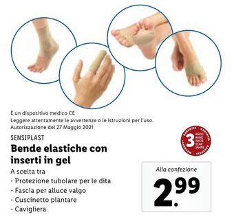 Lidl Sensiplast Bende elastiche con inserti in gel offerta