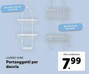 Lidl Livarno Home Portaoggetti per doccia offerta