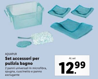 Lidl Aquapur Set accessori per pulizia bagno offerta
