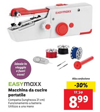 Easymaxx Macchina da cucire portatile