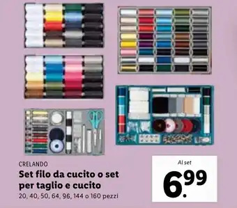 Lidl Crelando Set filo da cucito o set per taglio e cucito offerta