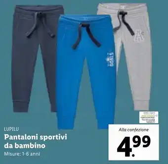 Lidl Lupilu Pantaloni sportivi da bambino Misure: 1-6 anni offerta