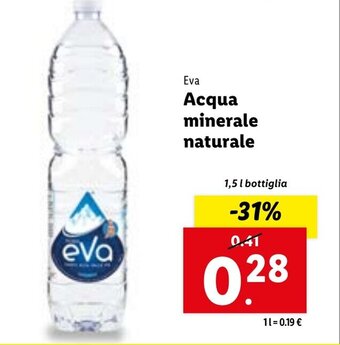Lidl Eva Acqua minerale naturale 1,5 l offerta