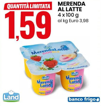 Eurospin Land Merenda Al Latte 4 x 100 g offerta
