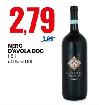 Eurospin Nero d'Avola DOC 1,5 l offerta