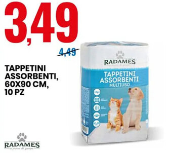 Eurospin Radames Tappetini Assorbenti, 60x90 cm, 10 pz offerta