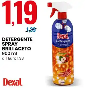 Eurospin Dexal Detergente Spray Brillaceto 900 ml offerta