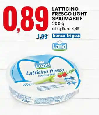 Eurospin Land Latticino Fresco Light Spalmabile 200 g offerta
