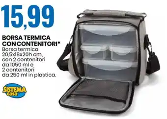Eurospin Sistema Casa Borsa Termica con Contenitori offerta