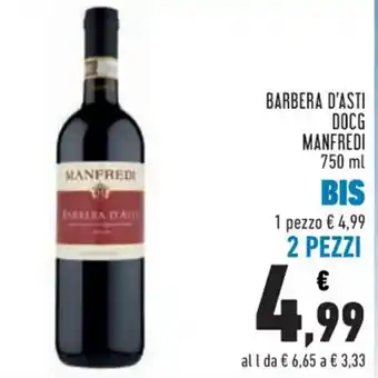 Conad Manfredi Barbera D'Asti DOCG 750 ml offerta