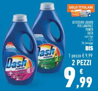 Conad Dash Detersivo Liquido Per Lavatrice Power vari tipi 1,2 L 24 lavaggi offerta