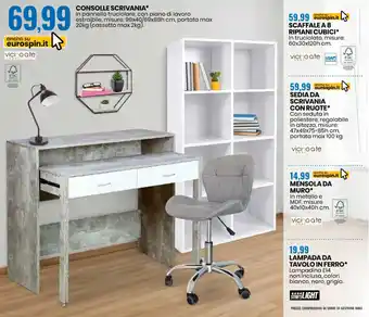 Eurospin Consolle Scrivania offerta
