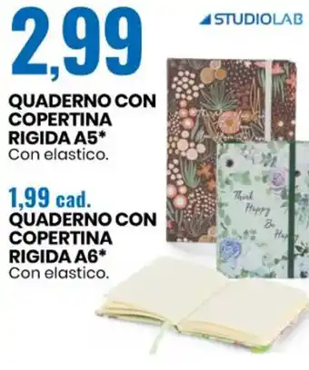 Eurospin StudioLab Quaderno con Copertina Rigida A5 offerta
