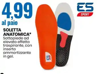 Eurospin ES Sport Soletta Anatomica offerta