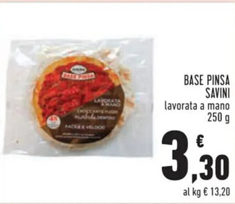 Conad Savini Base Pinsa lavorata a mano 250 g offerta