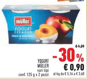 Conad Müller Yogurt vari tipi conf. 125 g x pezzi offerta