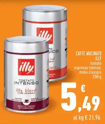 Conad illy Caffè Macinato tostato espresso intenso,moka classico 250 g offerta