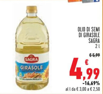 Conad Sagra Olio di Semi Di Girasole 2 l offerta