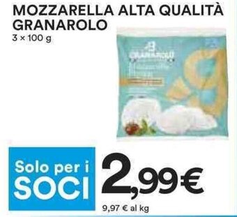 Coop Granarolo Mozzarella Alta Qualità 3 x 100 g offerta