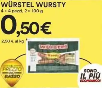 Coop Würstel Wursty 4 + 4 pezzi, 2 x 100 g offerta