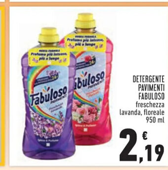 Conad Fabuloso Detergente Pavimenti freschezza lavanda, floreale 950 ml offerta