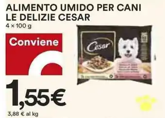 Coop Cesar Le Delizie Alimento Umido per Cani 4 x 100 g offerta