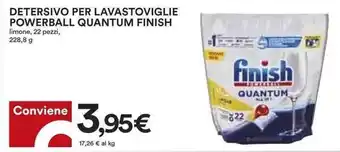 Coop Finish Powerball Quantum Detersivo Per Lavastoviglie 228,8 g offerta