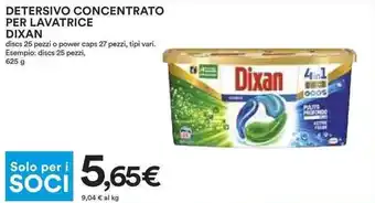 Coop Dixan Detersivo Concentrato per Lavatrice 625 g offerta