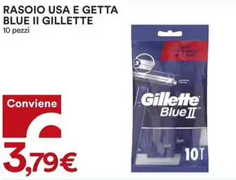 Coop Gillette Blue II Rasoio Usa e Getta 10 pezzi offerta