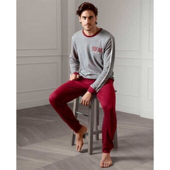 Pigiama girocollo manica lunga + pantalone lungo cotonella