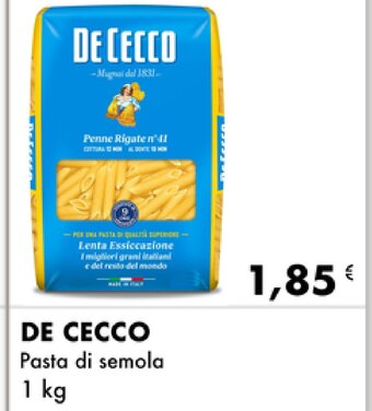 Iper Tosano De Cecco Pasta di semola 1 kg offerta