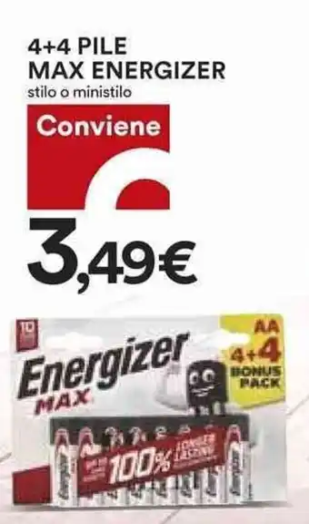 Coop Energizer Max 4+4 Pile offerta
