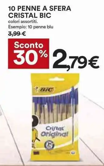 Coop Bic Cristal 10 Penne a Sfera offerta
