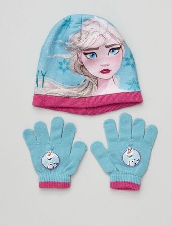 Completo berretto + guanti 'frozen'