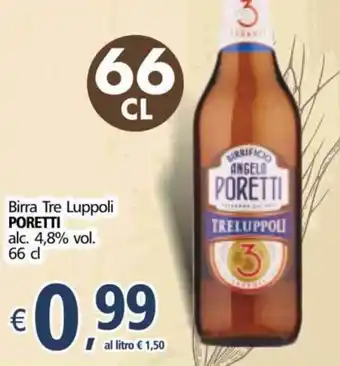 Alter Discount Poretti Birra Tre Luppoli 66 cl offerta