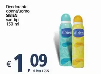 Alter Discount Sibien Deodorante donna/uomo vari tipi 150 ml offerta