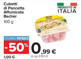 Cubetti di Pancetta Affumicata Bechèr 100 g