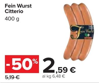 Carrefour Fein Wurst Citterio 400 g offerta