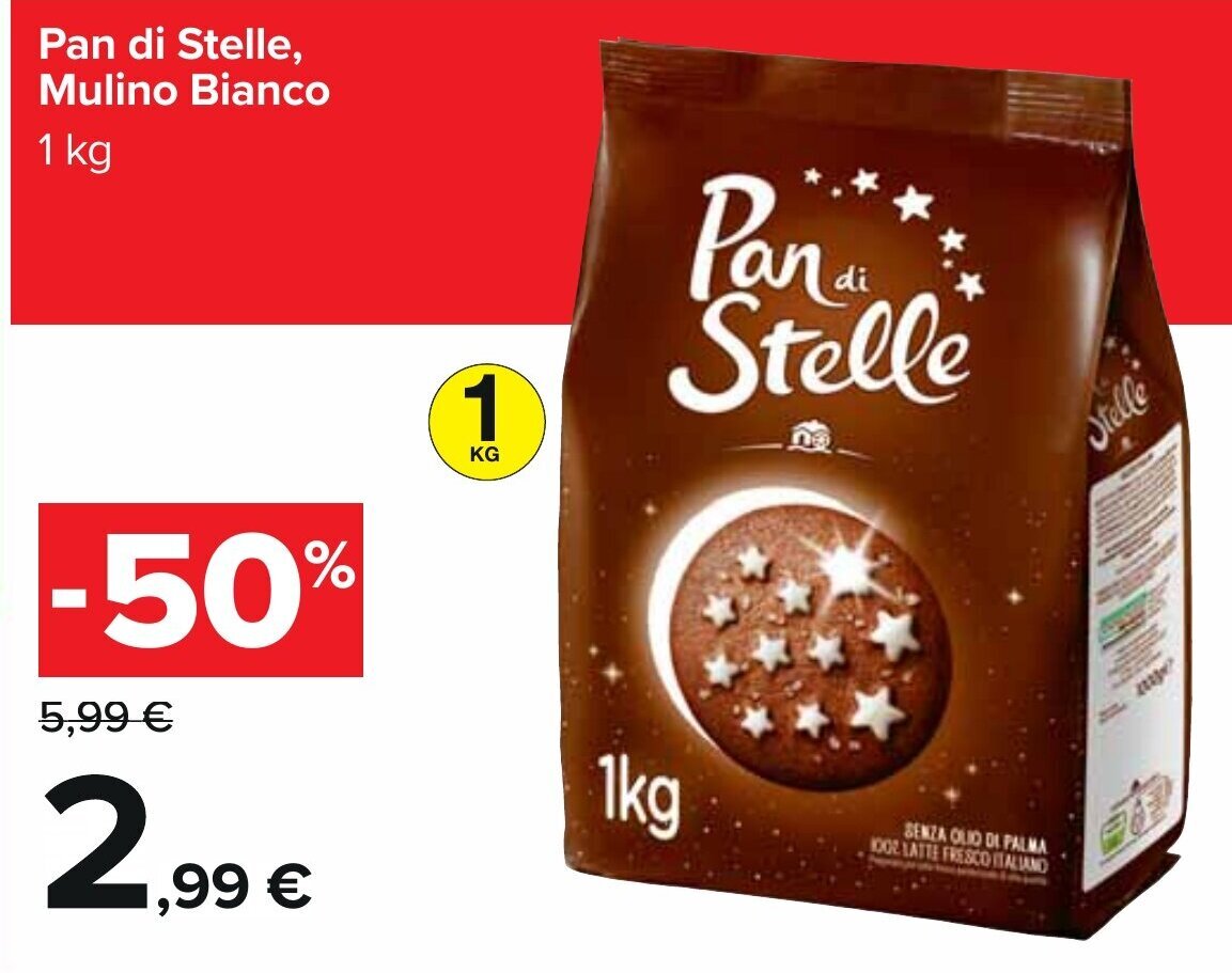Mulino Bianco Pan di Stelle 1 kg offerta di Carrefour