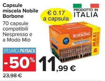 Carrefour Borbone Capsule miscela Nobile offerta