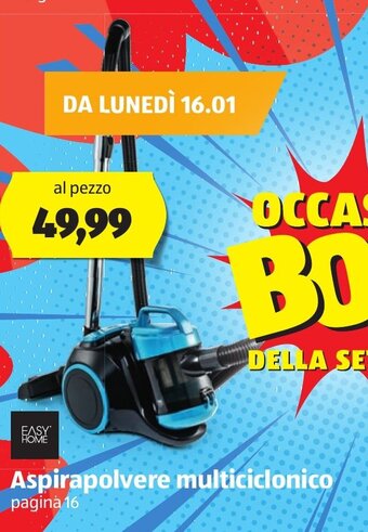 ALDI Easy Home Aspirapolvere multiciclonico offerta